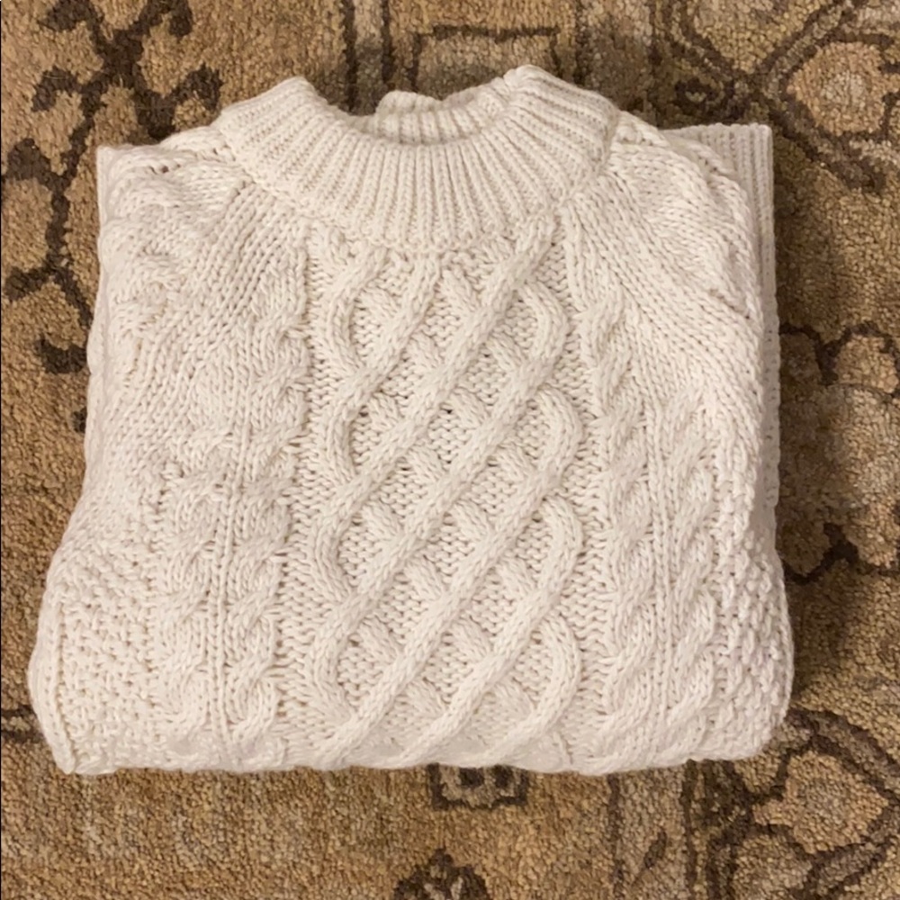 Cream cable knit “fisherman’s” sweater